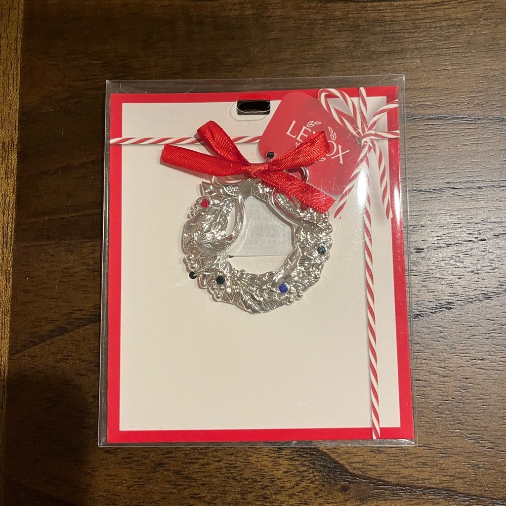 Lenox Silver Charm with Red Accents